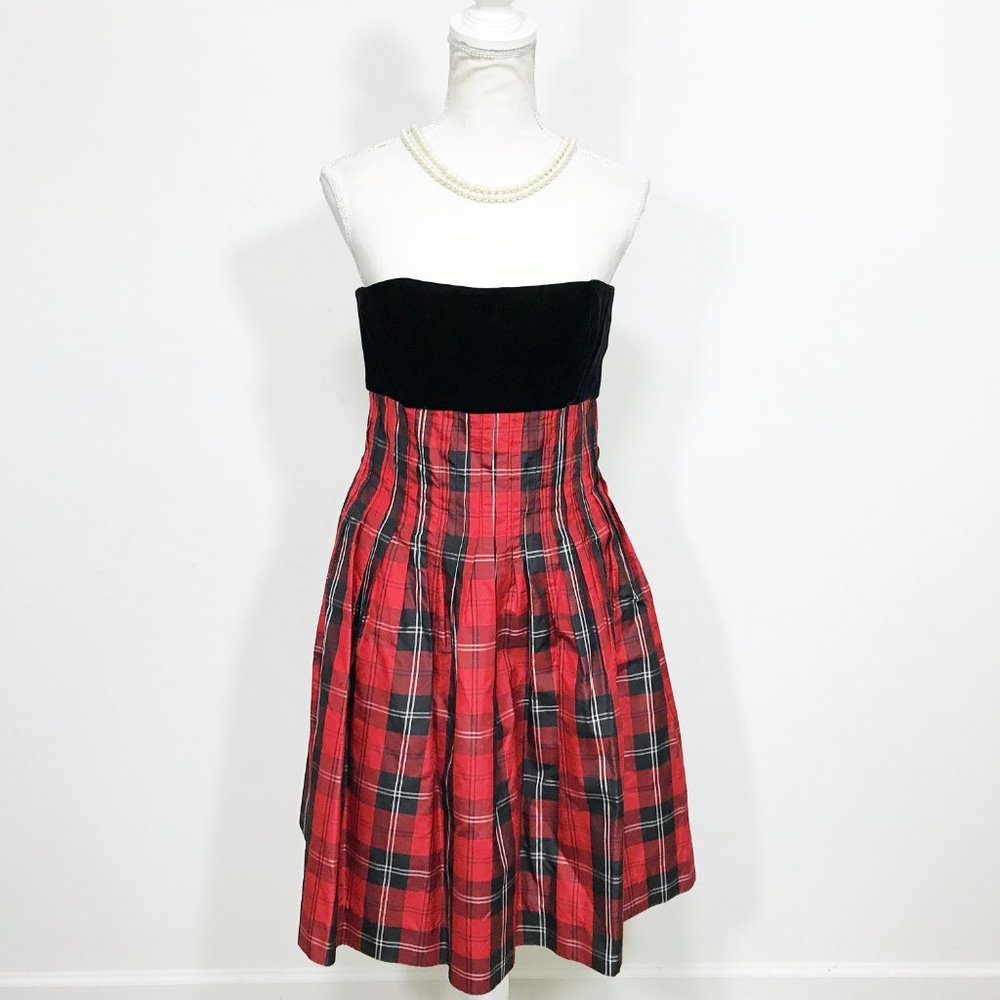 Vintage Albert Nipon Dress Black Red - image 4